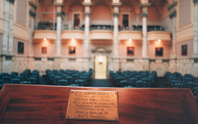 Image of Samuel Chase's reading desk
