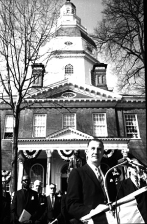Agnew speaking at inauguration, January 1967