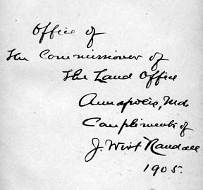 Autograph of John Wirt Randall