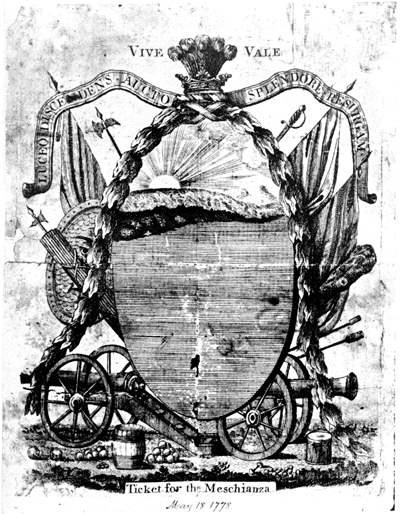 [Picture of Meschianza Ticket]