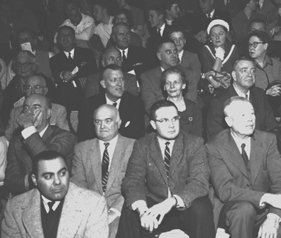 Governor and Mrs. McKeldin in crowd