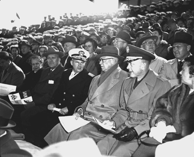 McKeldins, two unidentified men, Eisenhowers