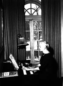 Mrs. Tawes at piano