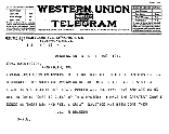 Telegram from Valentine Brandon