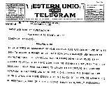 A second telegram from Valentine Brandon
