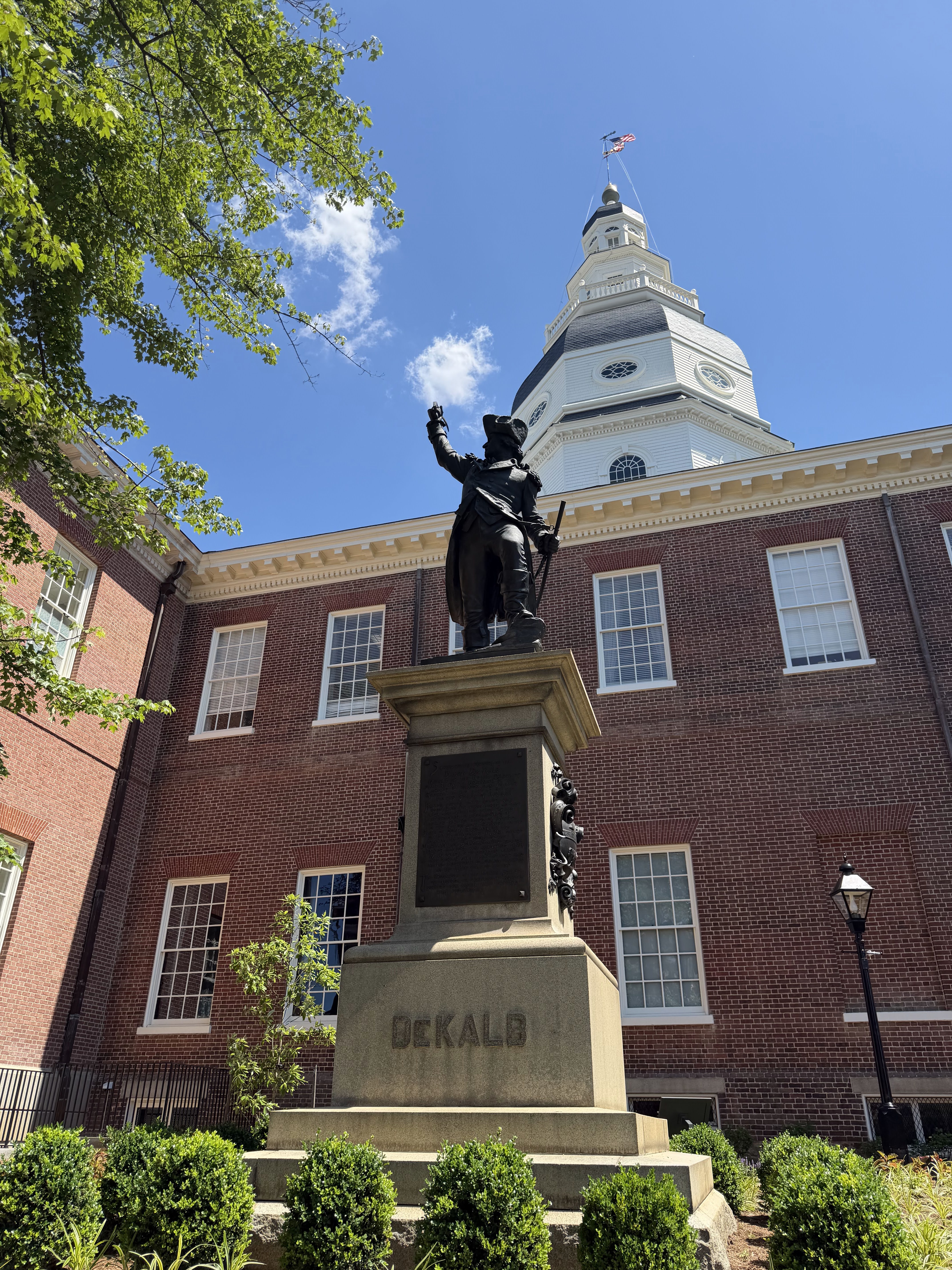 DeKalb Monument in front of the Maryland State House