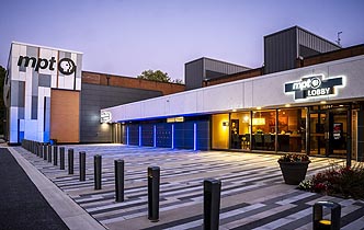 [photo, Maryland Public Television entrance, 11767 Owings Mills Blvd., Owings Mills, Maryland]