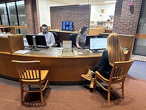 [photo, Circulation Desk, Search Room, State Archives, Annapolis, Maryland]