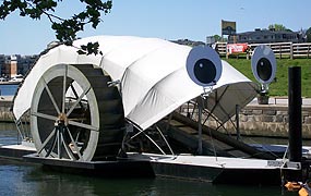 [photo, Mr. Trash Wheel, mouth of Jones Falls, Baltimore, Maryland]