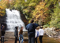 [photo, Muddy Creek Falls at Swallow Falls State Park, north of Oakland, Maryland]