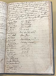 [photo, Bush River Declaration, Harford County Historical Society, Bel Air, Maryland]