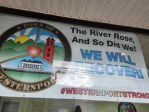 [photo, The River Rose, and So Did We, Municipal Building, 107 Washington St., Westernport, Maryland]