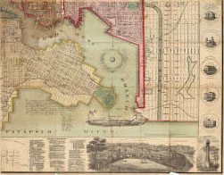 Poppleton's map of Baltimore, 1822 [1852]