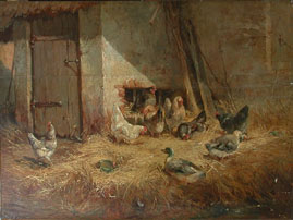 fowl in barnyard