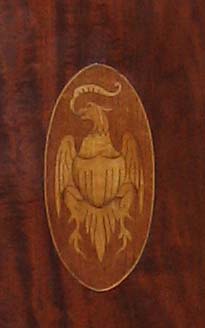 tall case clock bird detail 