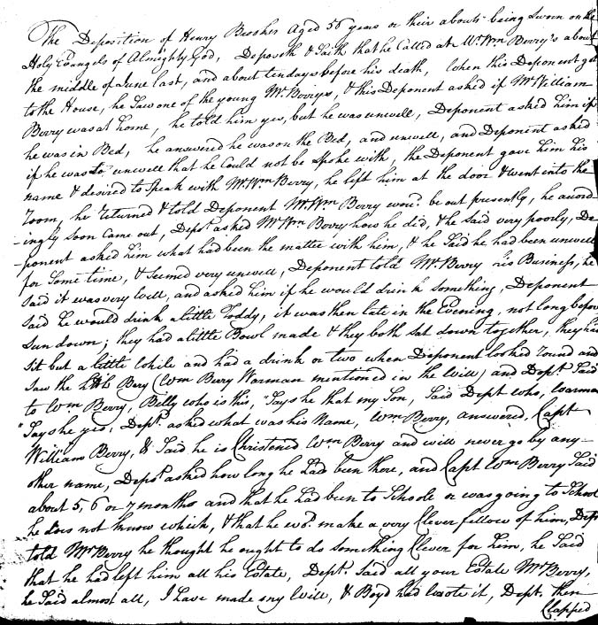 deposition of Henry Brookes - original