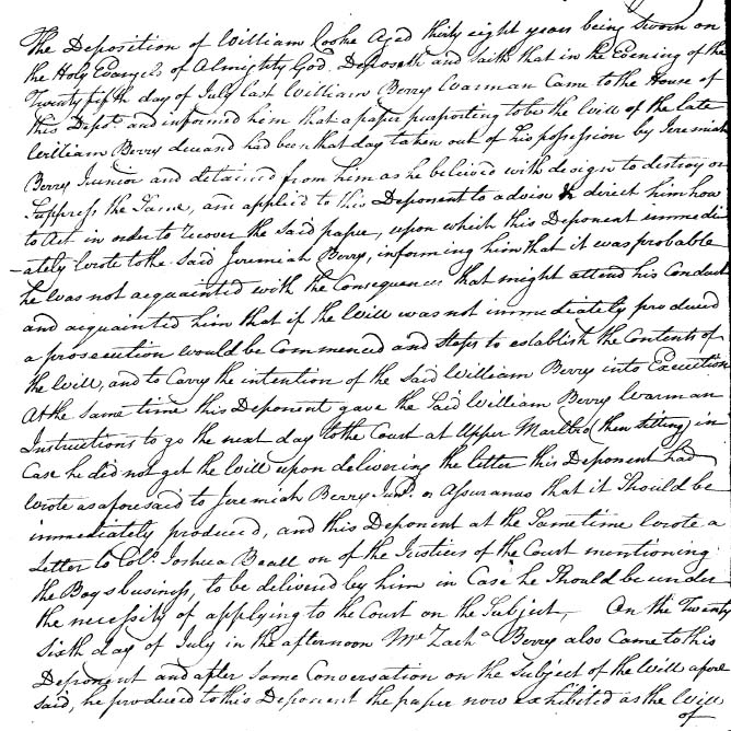 deposition of William Cooke - original