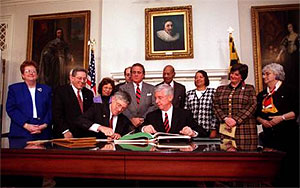 Governor Glendening and Maryland electors cast ballot for Gore, Leiberman