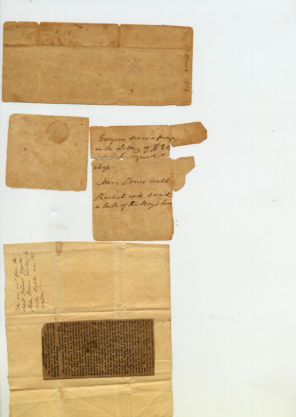 Letter from John Hewes to his father re sale of Baltimore newspaper